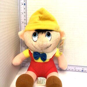 Vintage Walt Disney's Animated Film Classic Pinocchio Plush Doll Toy 7"  W/Tag